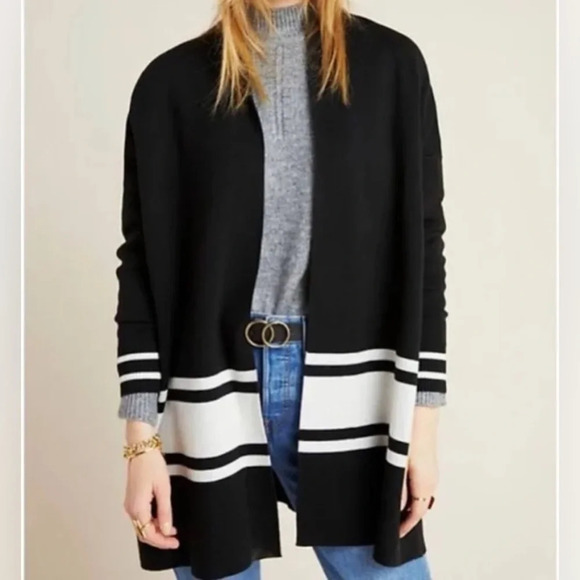NVLT at Anthropologie Pippa Striped Colorblock Cardigan - Size Small (oversized) - Picture 1 of 7